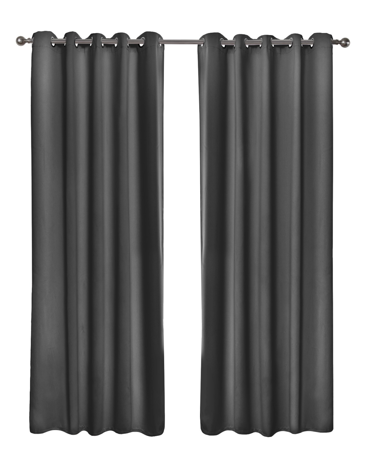 Thermal Thick Blackout Curtains 2 Panel Ready Made Eyelet Ring Top Curtains Cali