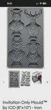 NEW Iron Orchid Designs IOD INVITATION ONLY Mould Mold CAT DEER FOX DOG HATS