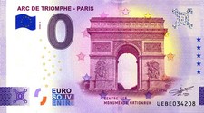 75008 Arc de Triomphe, 2026, AG, Billet Euro Souvenir