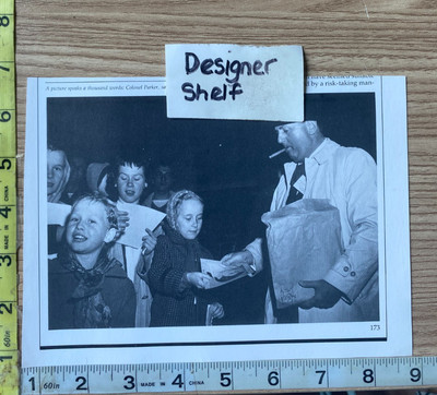 Colonel Parker With Fans Passing Out Elvis Presley Photos Scene Book Photograph
