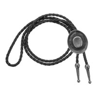 Vintage Bolo-Krawatte Silber Schwarz