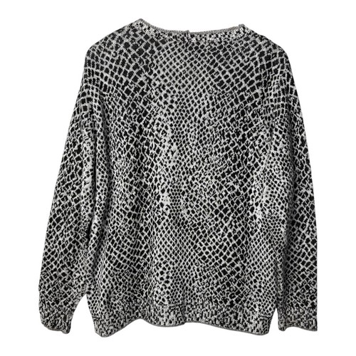Joan Vass Snakeskin Print Cardigan Tank Top Set Cotton Women Size Large Petite - Picture 7 of 9
