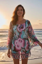 Anne Cole Women's Swim Cover-Up-Size L Multicolor NWT Beachwear Evening Wear 