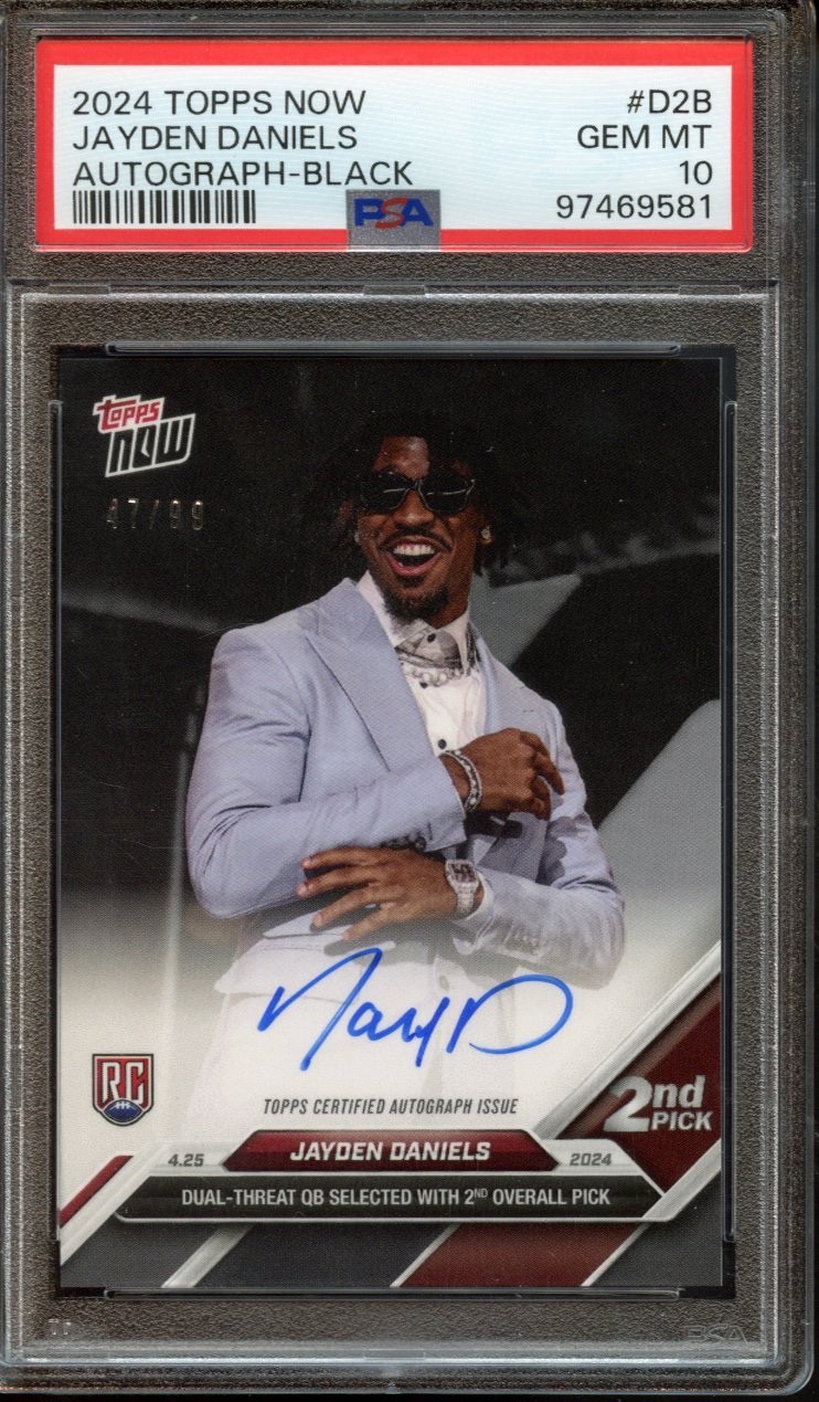 Jayden Daniels Topps Now #D2B Autograph-Black