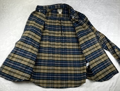 LL Bean Hemd Herren groß kariert Flanell Button Down traditionelle Passform Tasche Baumwolle - Bild 12 von 20