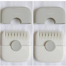 2 Pack Grey Hair Comb Cutter 2 in 1 Hair Trimmer Bangs Trimming, 10 Extra Blades