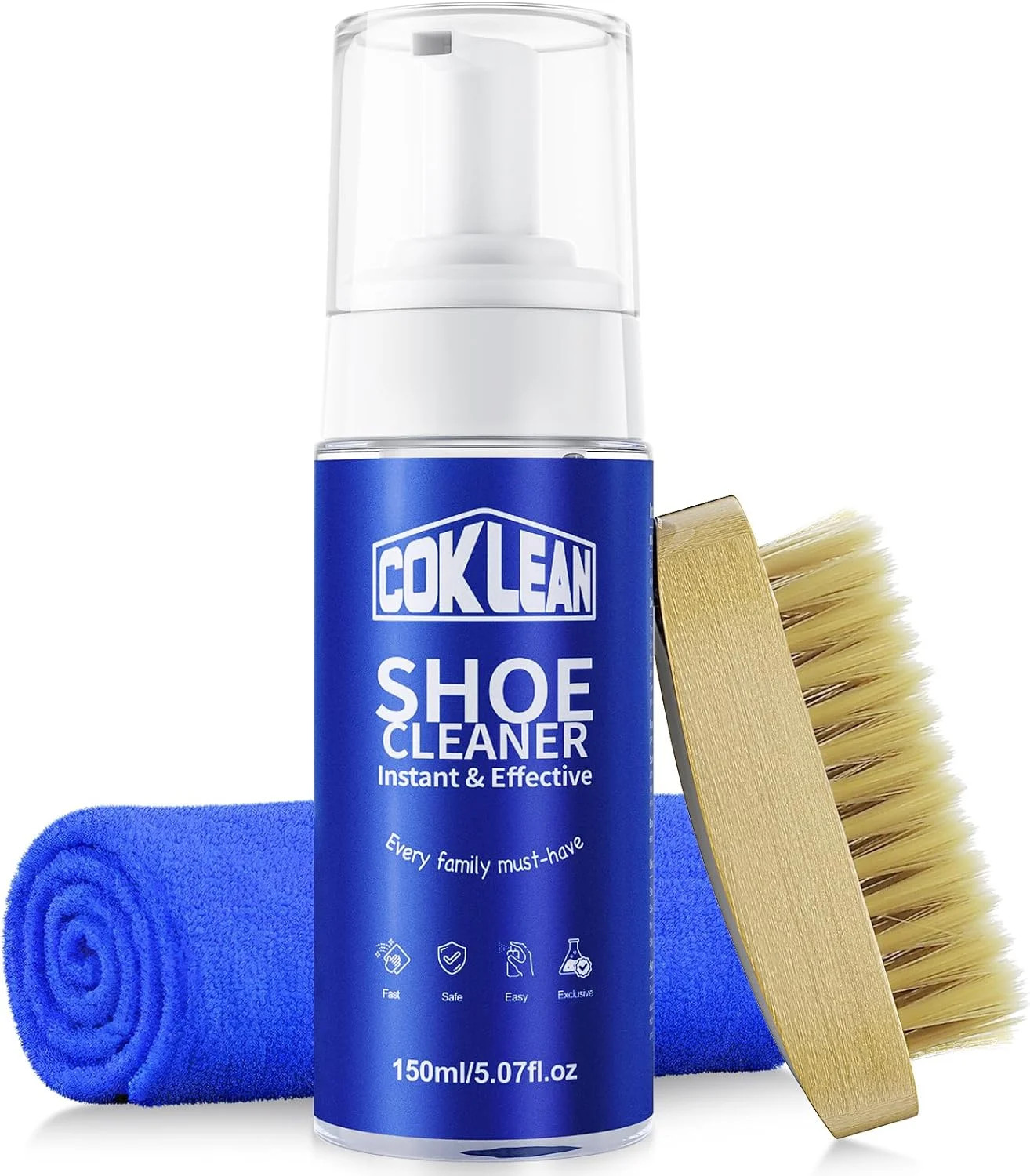 Coklean Shoe Cleaner Kit, White Sneaker Cleaner Kit for Tennis Shoes, Running,,