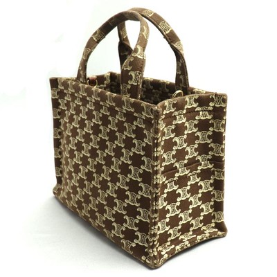 CELINE☆Cabas 2WAY ミニ ショルダーバッグ BROWN Celine Small Cabas Ties 2Way Shoulder Bag Brown 199162Fok