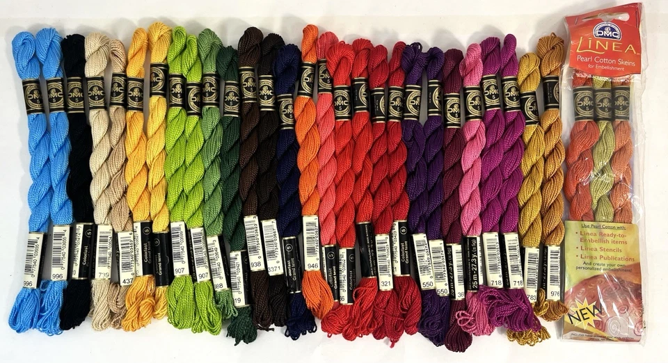 Lot of 31 DMC #5 Perle Pearl Cotton Embroidery Floss Thread Multicolor Skeins - Image 2 of 4