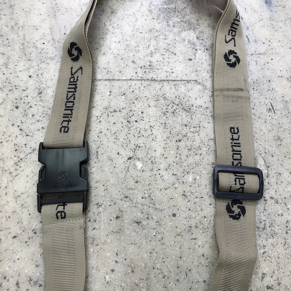 1 One Vintage Luggage Strap Samsonite Tan & Black - Buckle Strap 72” Max Length - Image 4 of 4