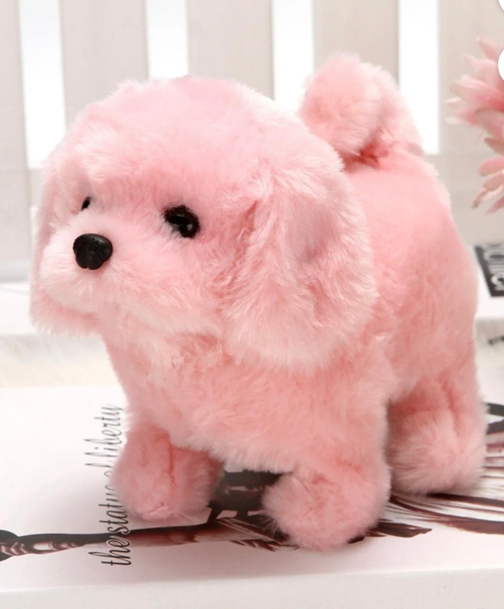 Realistic Robot Puppy–Walking & Barking Pink Dog, Christmas Gift for All Ages