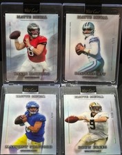 Stafford Mayfield Prescott Brees Lot Of 4 Matte Metal Football Cards Rare NFL