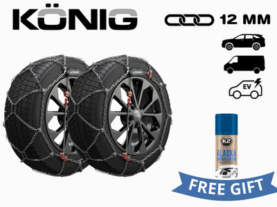 Schneeketten Konig SUV Vans X12PRO 12MM Gr 240 255/45 R18 Montage Schnell