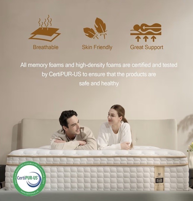 Full Mattress 12in Mattress In A Box Medium Firm Full Hybrid Memory Foam 75x54