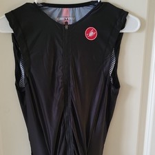 Castelli Rosso Corsa Men's Sleeveless Triathlon Suit Full Zip Black Red Size L
