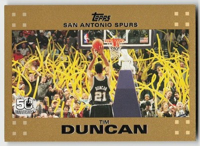 2007-08 Topps #21 Tim Duncan BASKETBALL San Antonio Spurs