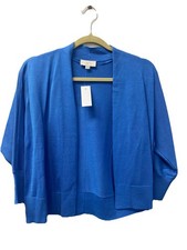 NWT LOFT Outlet Blue Open Cardigan 3/4 Dolman Sleeve XS