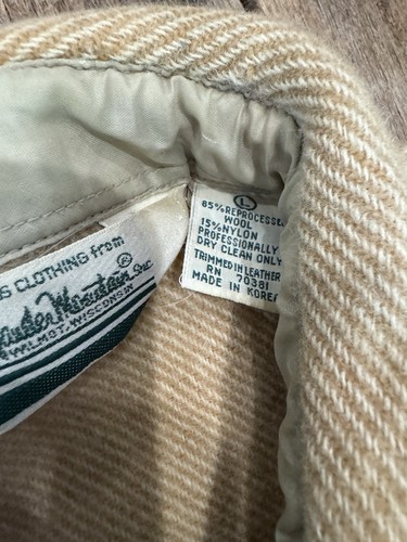 VTG GANDER MOUTNAIN Mens Wool Leather Elbow PatchesTrim Hunting Shirt Sz L - Picture 5 of 8
