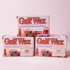 3x Gulf Wax Household Paraffin Wax For Canning, Candles, Soap Making 3 lbs NOS