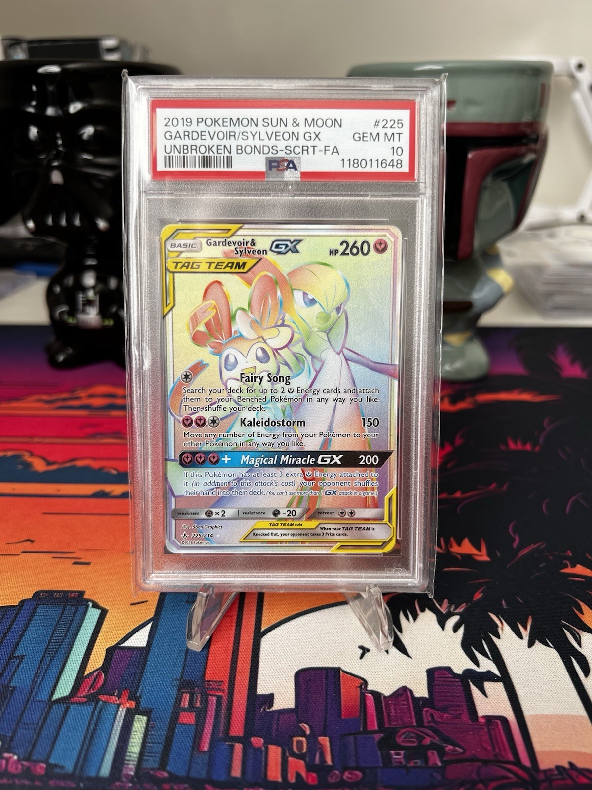 Gardevoir & Sylveon GX Secret PSA 10, Unbroken Bonds, Gardevoir & Sylveon GX 225