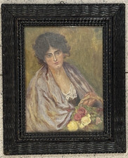 quadro dipinto di donna olio su tavola