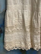Late Victorian Early Edwardian C1895-1905 Cotton Lace Petticoat Underskirt