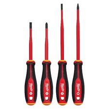 Milwaukee Tool 48-22-2219 Insulated Screwdriver Set, Sae, 4 Pcs