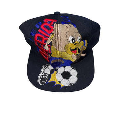 Vintage 90s Super America Futbol Soccer Club Hat Embroidered Adult Wool Acrylic