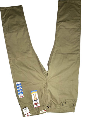 Wrangler mens pants five star premium straight fit flex khaki size 40x30 casual