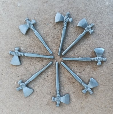 8 Original Timpo Plastik Timpo Apache - Indianer Tomahawk Äxte (Indianer) 1960/70er