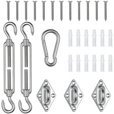 Sun Shade Sail Triangle Hardware Kit 6" Anti-Rust Stainless Steel Accessory