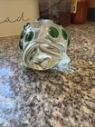 Vintage Murano Italian Art Glass Turtle Green Dot Figurine Paperweight MCM. 6” — photo 5