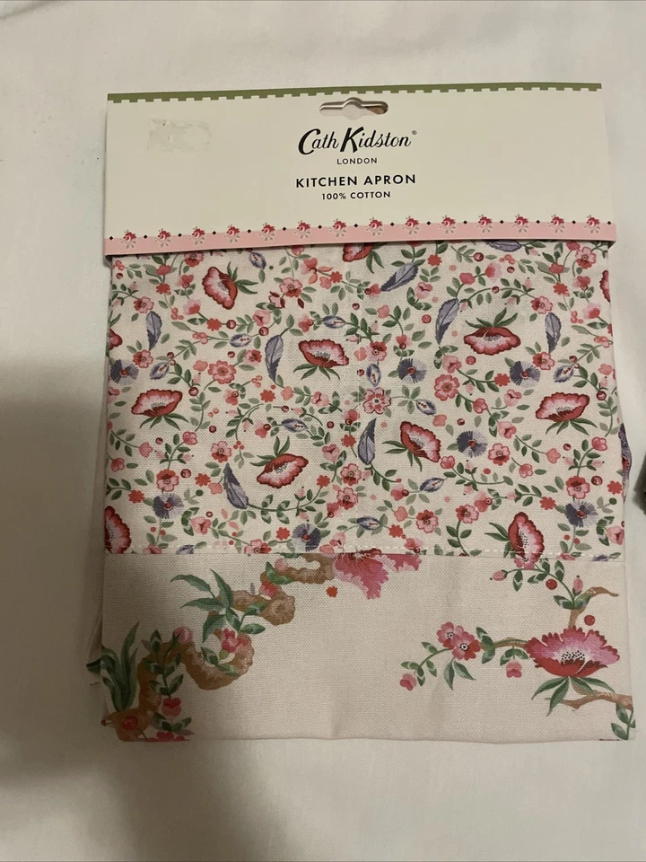 Cath Kidston ~ фартук и набор из 2 чайных полотенец -8 салфеток 100% хлопок/цветочный/London - Изображение 2 из 4