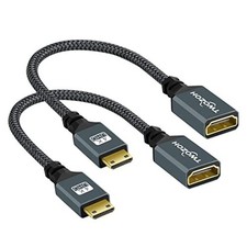 Mini HDMI to HDMI Adapter 2 Pack, Mini HDMI Male to HDMI 0.6FT Straight 2-PACK