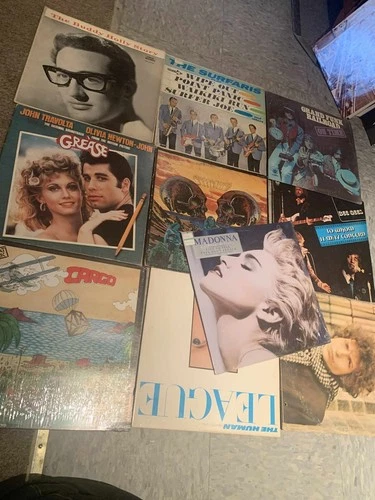 70s 80s  COVERS ONLY  25 LP LOT- Rock Pop Bob Dylan  The Band Madonna Grease ZZ