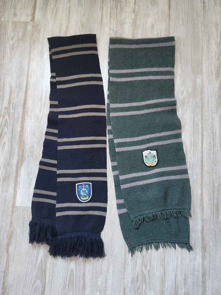 Harry Potter Hogwarts Garra de Cuervo, Slytherin Tejido Bufandas Flecos Borlas Talla Única Foto 2 de 4