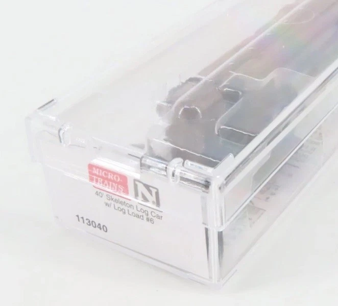 N Scale Micro-Trains MTL 113040 Unlettered 40' Skeleton Log Car w/ Load #6 - Image 2 of 2