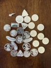 MIXED LOT OF 27.5g  .999 SILVER 1 GRAM BARS AND ROUNDS  Great For Stacking