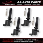 4X Ignition Coils & 4X Iridium Spark Plugs for Ford Escape Fusion 2009-2020 2.5L