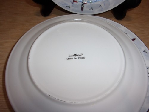 SET OF 4 TOTALLY TODAY LIGHT HOUSE 6-1/2" BREAD AND BUTTER PLATES - Picture 3 of 3