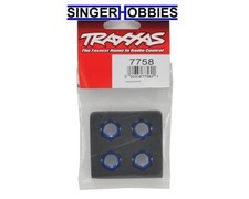 Traxxas 7758 Wheel Nuts, Splined, 17mm, Serrated Blue-Anodized SLEDGE/MAXX TRA1