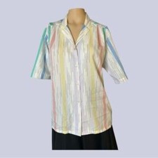 Vintage Koret Short Sleeve Blouse – Made in USA, Size 10
