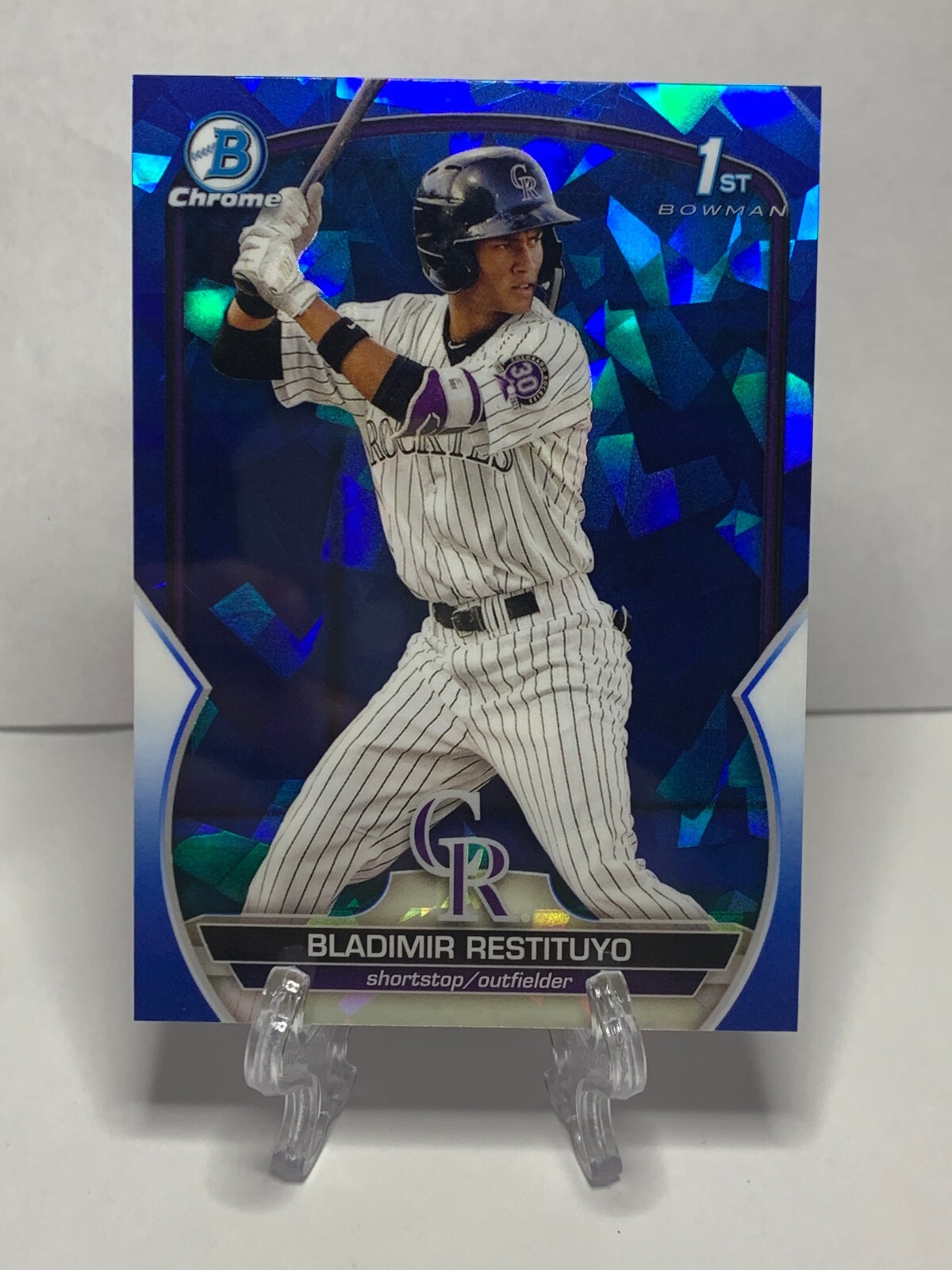 2023 Bowman Chrome Sapphire BLADIMIR RESTITUYO 1st Colorado Rockies BCP-234