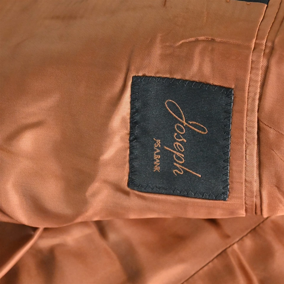 Jos A Bank 40R 33x32 Negro Espiga Joseph 100% Lana Hombres Chaqueta Pantalones Traje Foto 4 de 4