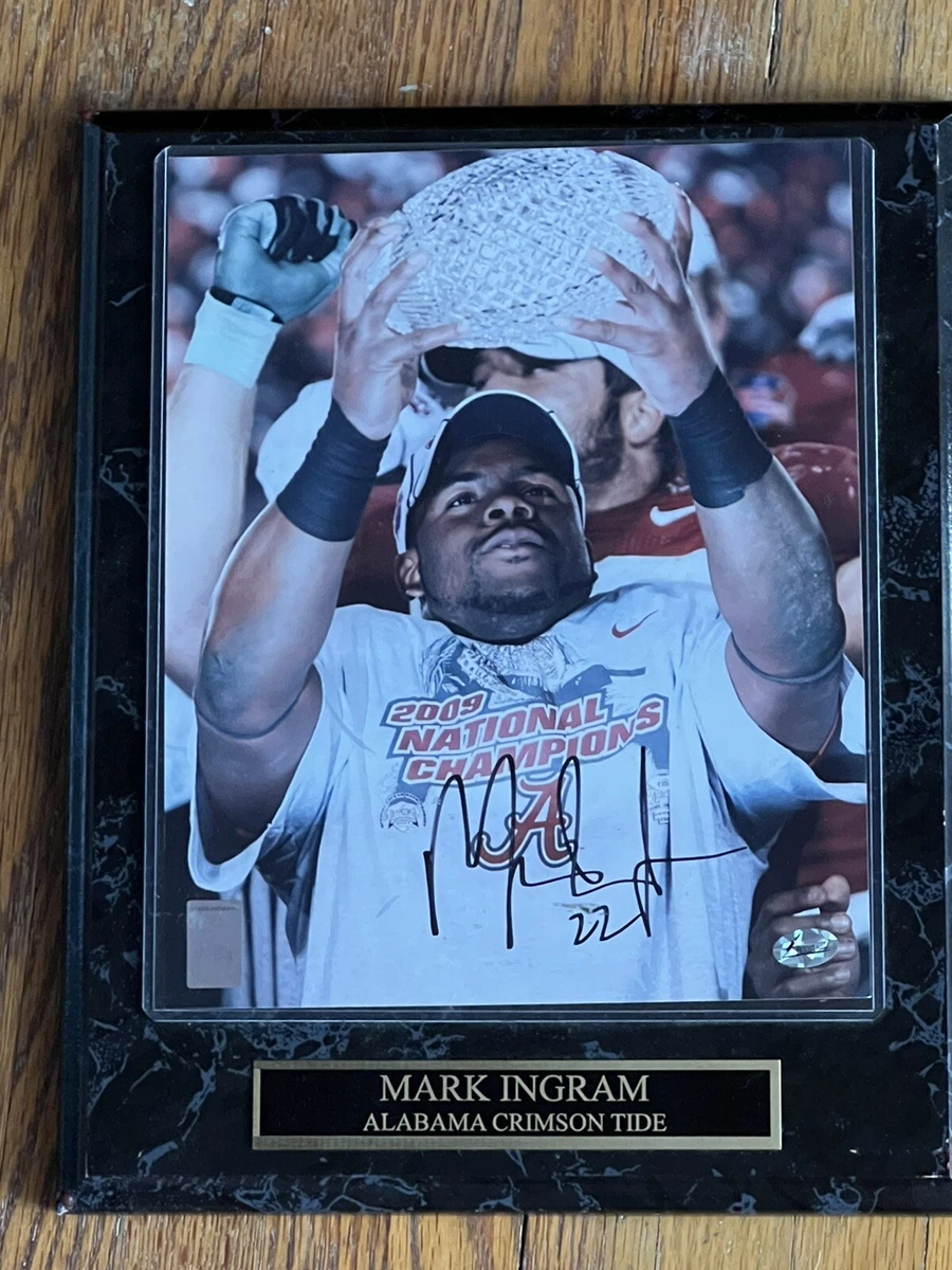 MARK INGRAM SIGNED ALABAMA Champions 8 x 10 on Plaque w INGRAM Famous Ink Holo