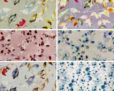 Linen Viscose Floral Print Dress Fabric, Material, 142 cm | eBay UK