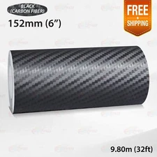 CARBON FIBER BLACK 6" 152mm PIN STRIPE Car Model Streamline TAPE Vinyl Sticker