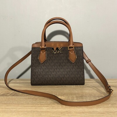 Michael Kors Mott Medium Messenger Leather Satchel Crossbody Handbag