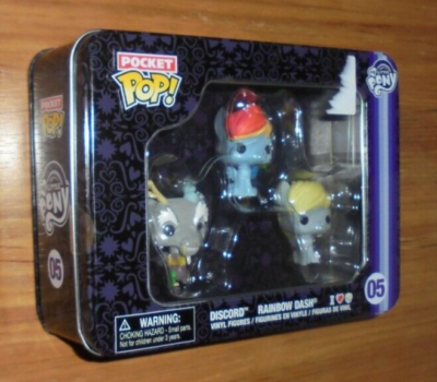 Figurine Pop My Little Pony pas chère : Rainbow Dash, Discord & Derpy