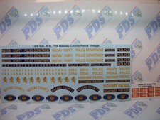 Nassau County Police 1/24 25 Vintage Water Slide Decals Fits Many 1:24 Vehicles
